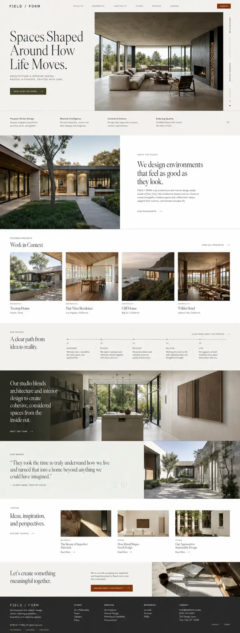 Architecture Studio Website, Websites
