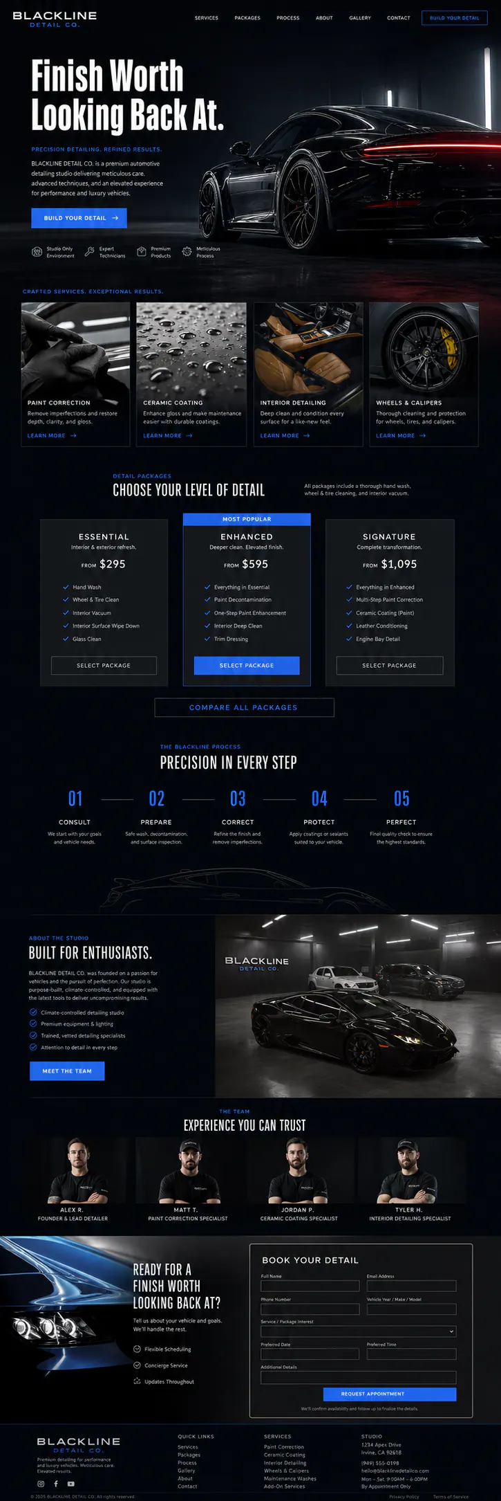Blackline Auto Detailing Website, Websites