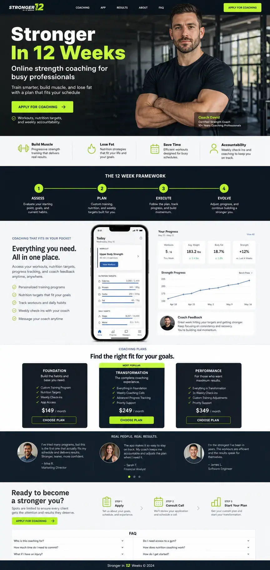 Fitness Strength Coach Website, Websites