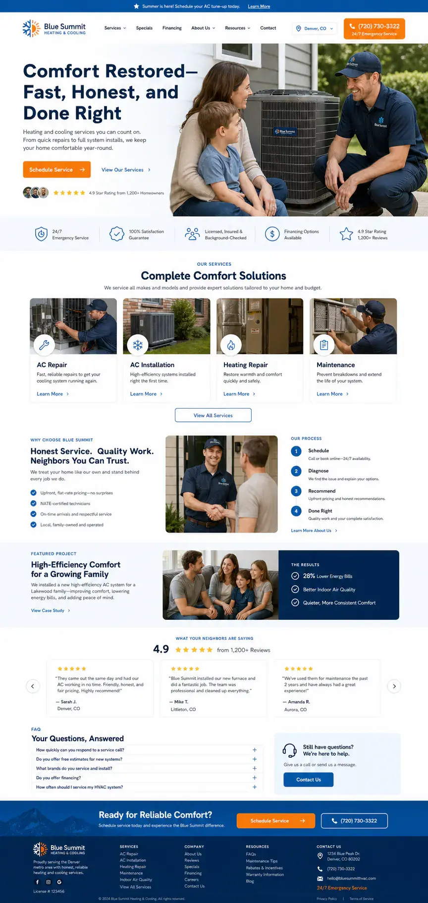 HVAC Company Website, Websites