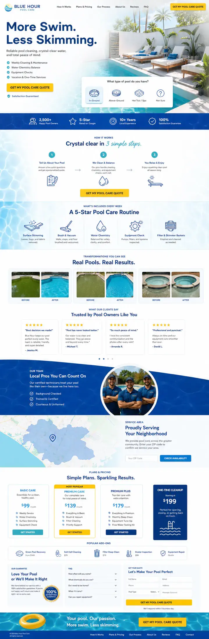 Pool Care, Websites